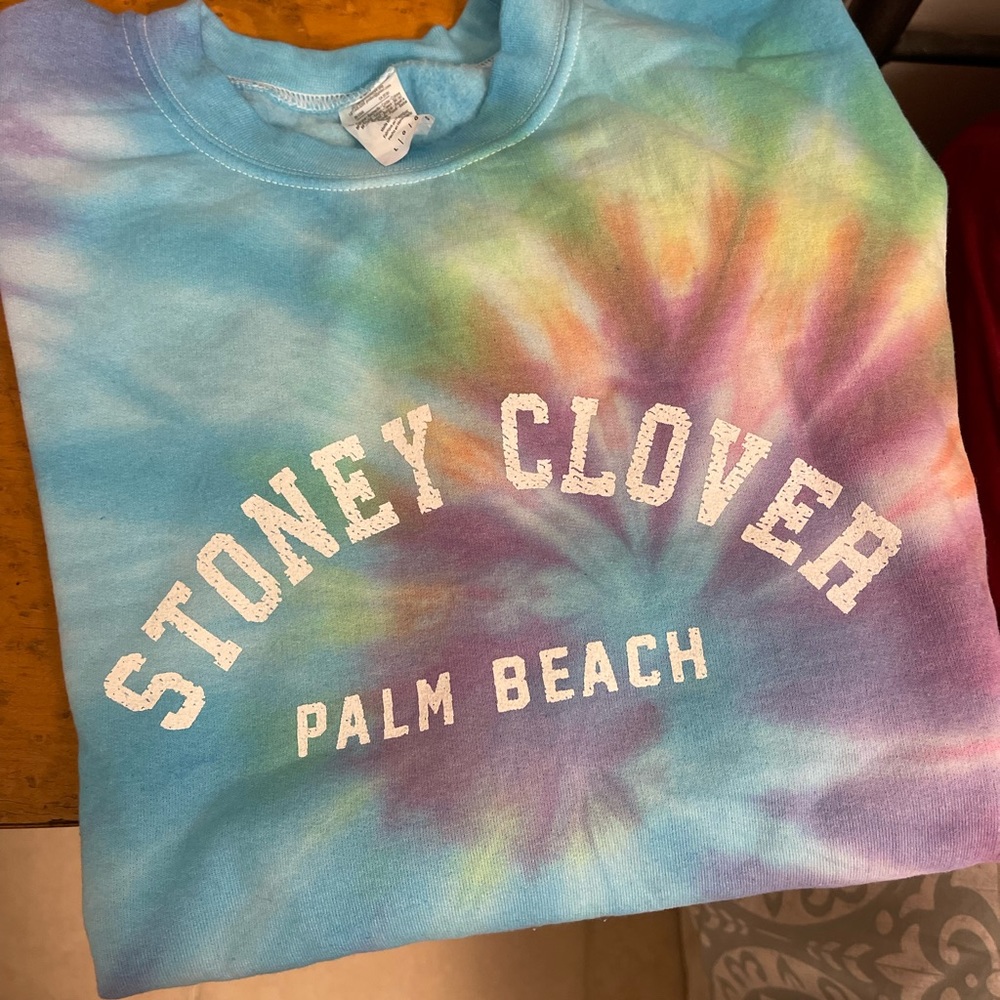 Stoney Clover Lane Tie-Dye Sweatshirt - Blue, Purple, Green